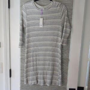 Francesca's Collections Striped Long Sleeve Knit Dress